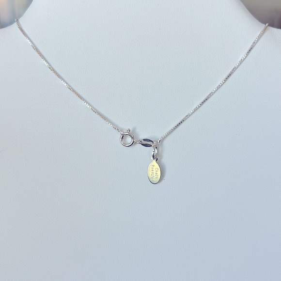 Heart‎ Key Sterling Charm on Sterling Box Chain Necklace NWT - Picture 4 of 7